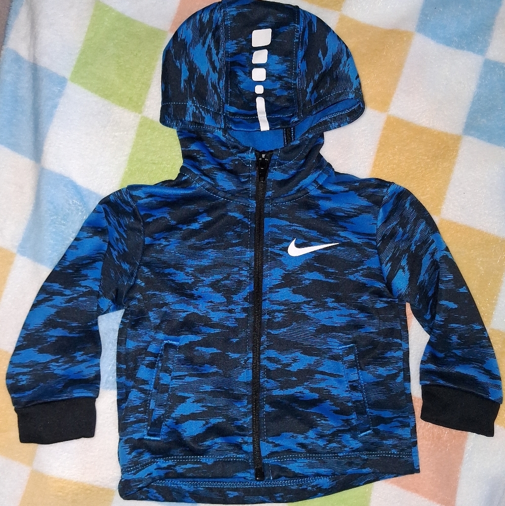Nike ELITE Kids 2 Piece Sweatsuit Size 12 Months Blue/Black - Picture 4 of 15